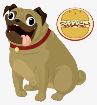 Typographic Drawing Pug Image Free Download - Fast Food