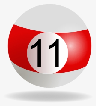 Billiard, Pool, Billiard Ball Striped Red, 11, Game - Cue Sports