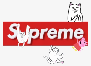 Supreme Pepapig Pig Pepa Meme Cat Ripndipcat Ripndip - Supreme Box Logo Png
