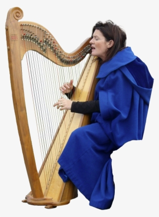 A Lady Playing The Harp