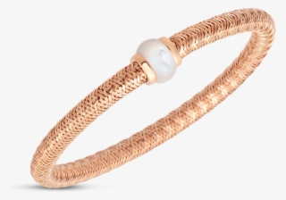 Roberto Coin Flexible Bangle With Mother Of Pearl - Gold