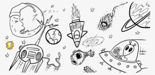 Epic Space Doodle - Line Art