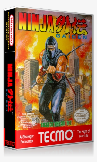Nes Ninja Gaiden Retail Game Cover To Fit A Ugc Style - Ninja Gaiden [entertainment System Game]
