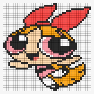 Powerpuff Girls Blossom Perler Bead Pattern / Bead - Pixel Art Super Nenas