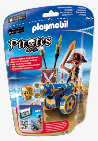 Playmobil - Blue Interactive Cannon With Pirate 6164