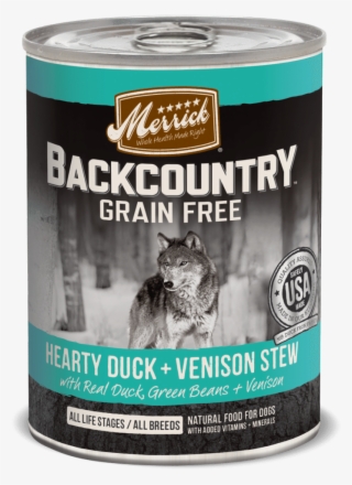 Merrick Backcountry Grain Free Hearty Duck And Venison - Merrick Backcountry Chicken Thigh Can Dog Food