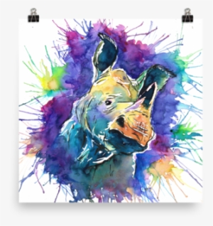 'baby Rhino' Print 10" X 10" - Infant