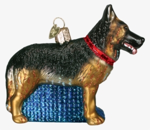 Old World Christmas German Shepherd Dog Glass Blown - German Shepherd Christmas Ornament