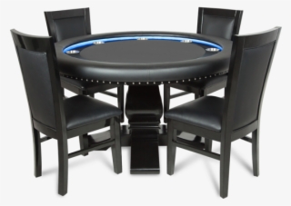 Bbo Poker 55" Ginza Led Poker Table Set Colour: Black