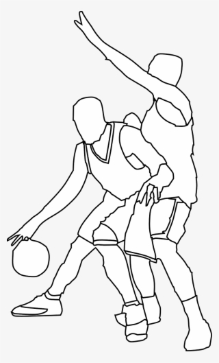 Free Vector Basketball Offense And Defense Clip Art - Basketball Defense Clipart