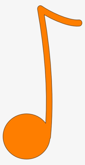 Orange Quaver Note Clip Art - Colourful Quaver
