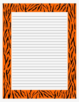 Free Printable Tiger Print Stationery In Jpg And Pdf - Illustration