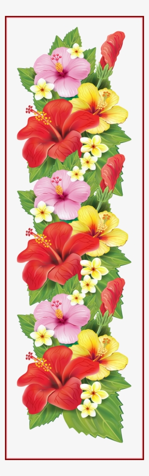 Fascinating Watercolor Floral Png Wedding Bouquet Stunning - Hawaiian Red Frame Png