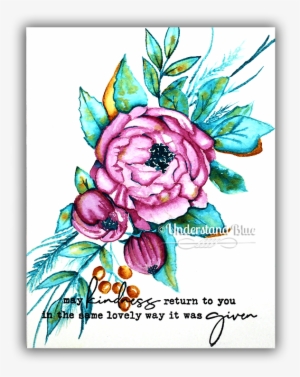 Grateful For Everything No Line Watercolor By Understand - Garden Roses