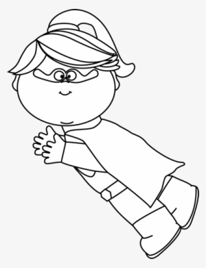 Hero Clipart Body - Superhero Clipart Black And White Png