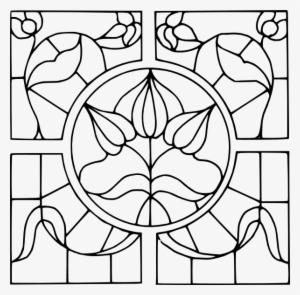 How To Set Use Stained Glass Flowers Outline Clipart