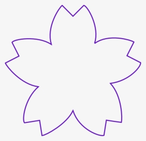 Flower Shape Purple Clip Art At Clker Vector Clip Art - Flower Shape Outline