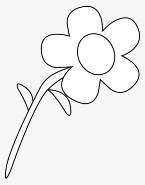 Flower Outline Free Mycutegraphics Clipart - Flower Black & White