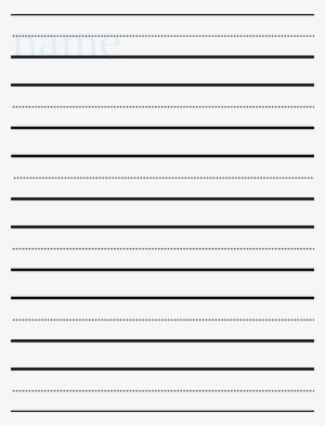 Number Names Worksheets Kinder Writing Paper - Dotted Line Writing Transparent