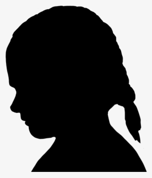 Boy's Head Silhouette - Man With Long Hair Silhouette