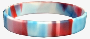 Red White And Blue Silicone Wristbands - Wristband