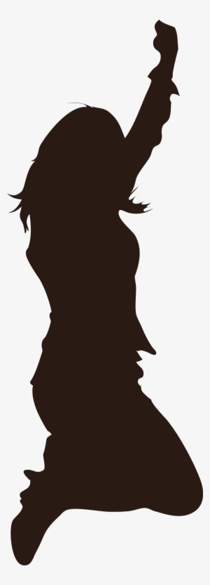 Silhouette Girl Jumping Woman 1221429 - Jumping Girl Silhouette Png