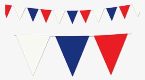 Red Blue And White Penant Flags