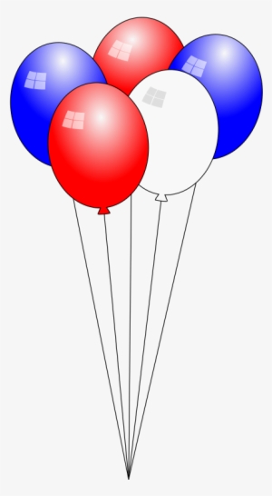 Medium Image - Red White And Blue Balloons Clip Art