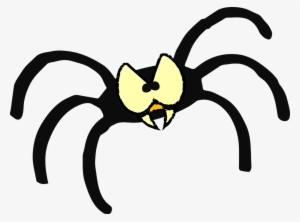 Eyes, Cartoon, Spider, Bug, Sharp, Teeth, Fangs, Legs - Scary Spider Clipart