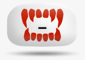 Red Fangs White V=1533076663 - Vampire Teeth Symbol