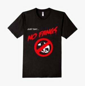 No Fangs - Seagull Embroidered T-shirt