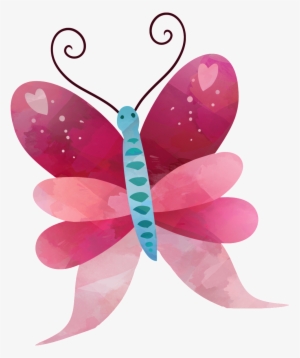 Hermosa Mariposa Acuarela Cartoon Png - Love Butterfly Beach Towel