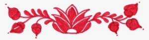 Red Page Divider - Hand Drawn Flower Divider Transparent
