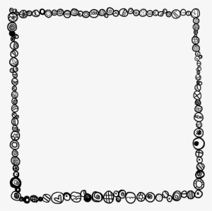 Another Free Border - Transparent Black Doodle Borders Png