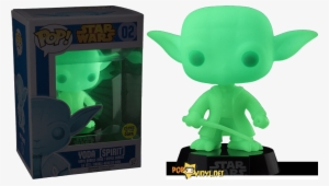 Spirit Yoda Glow In The Dark Pop Vinyl Bobble Head - Funko Pop! Star Wars #02 Yoda Spirit