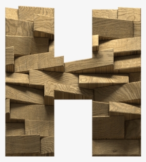 Abstract Blocks Font - Wood