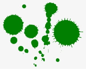 10 Green Paint Splatters - Dark Green Splash Paint Clipart