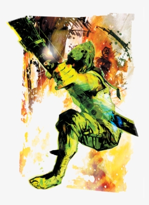 Justice League Painted Archer Men's Crewneck Sweatshirt - Green Arrow