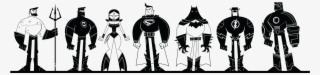 Superman Vector - Justice League Black And White