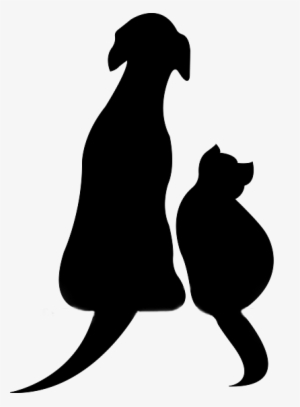 Bkgd Dog Cat - Dog And Cat Silhouette Png