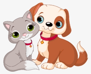 Cats Vs Dogs Clip Art - Kitten And Puppy Clipart