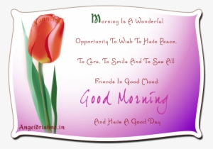 Good Morning And Have A Good Day - Take Care Have A Wonderful Day