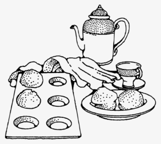 Transparent Stock Breakfast Roll Bagel Full - Muffins Clipart Black And White