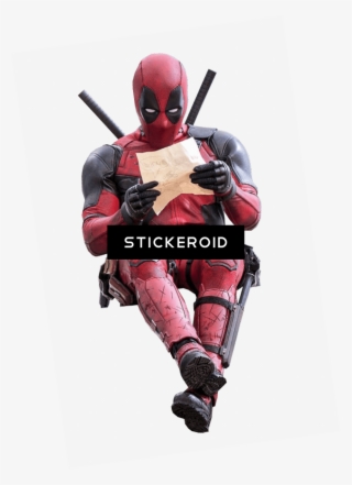 Deadpool Holding Gun - Ryan Reynolds Signed Deadpool Reading Note 11x14