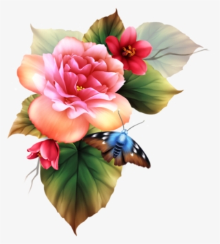Roses,pink,roze,rosa, Flores Vectorizadas, Rosas Vintage, - Flower  Transparent PNG - 600x673 - Free Download on NicePNG