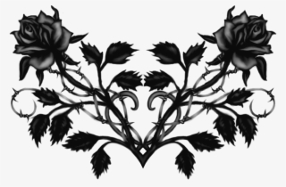 Goth Tattoo Png Free Download - Gothic Flowers