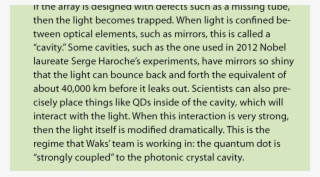 Sidebar On Photonic Crystal Cavities-click On Image - Colorfulness