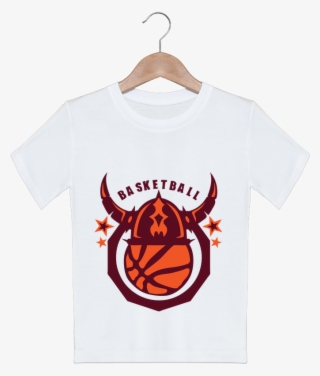 T-shirt Garçon Motif Basketball Casque Viking Logo