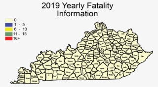 2019 Yearly Map By County - Kentucky