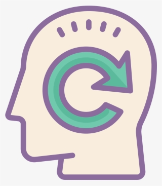 This Icon Is In The Shape Of A Person's Head - Mind Map Icon Png